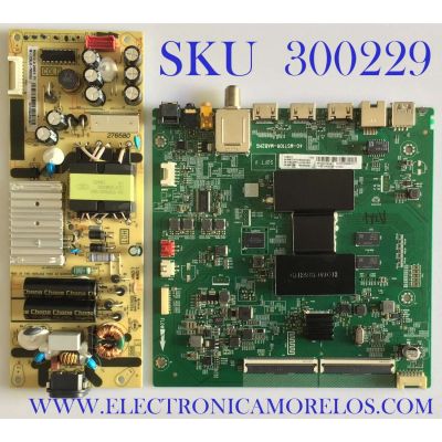 KIT DE TARJETAS PARA TV TCL / MAIN 08-CS55TML-LC403AA / 40-MST10R-MAB2HG / 40-MS22R1-MAA2HG / FUENTE 08-L12NLA2-PW200AA / L12NW / L12NH / PANEL LVU550NDEL CD9W23 / MODELO 55S425 LDAA